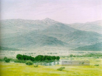  Friedrich Werke - Landschaft im Riesengebirge Romantische Landschaft Caspar David Friedrich Fluss